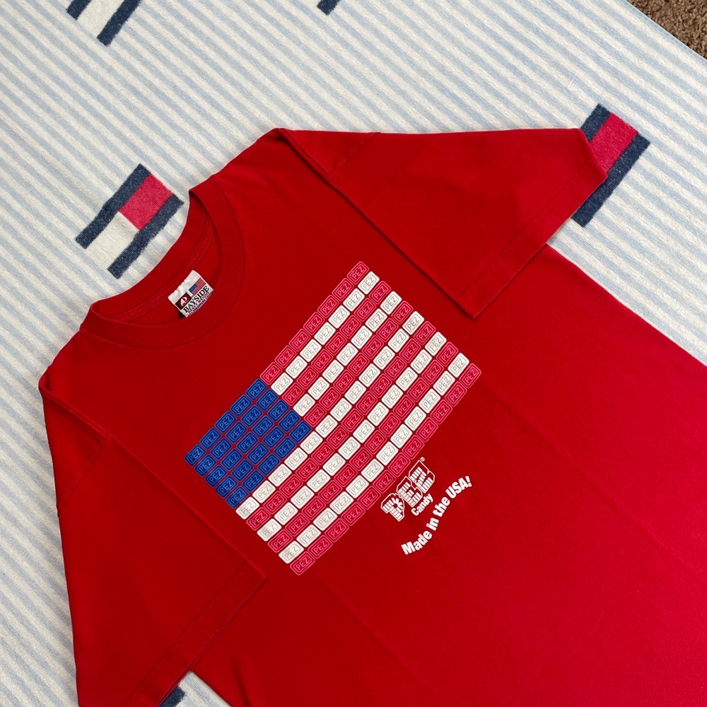 Vintage PEZ Candy USA Flag short sleeve tee shirt - Picture 4 of 11